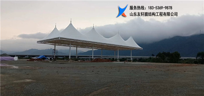 膜结构收费站通道